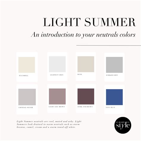 The light summer color palette – Artofit