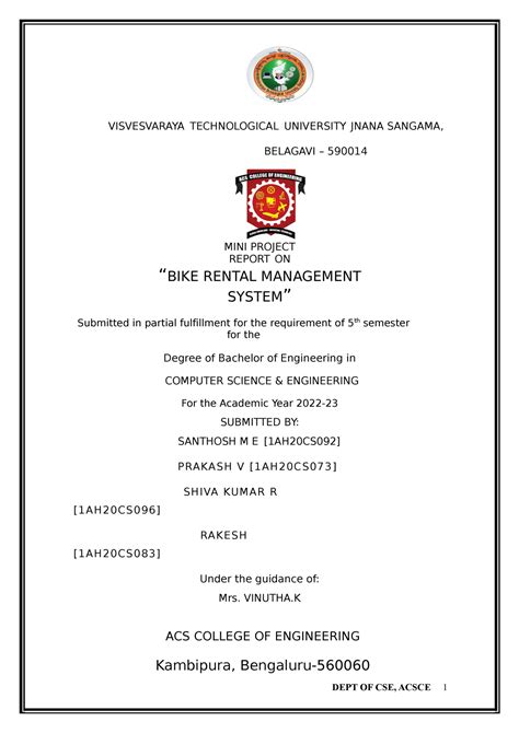Final report dbms - lkikuytrhg - VISVESVARAYA TECHNOLOGICAL UNIVERSITY ...