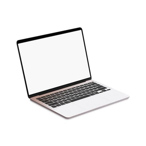 White blank template laptop isolated on a white background | Premium Photo