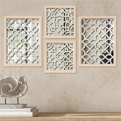 Wall Mirror Decor Panel Wooden Hanging – Kotart