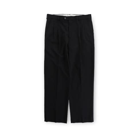 【COU】toromi poly gabardine 2tuck wide slacks -4210- | cv