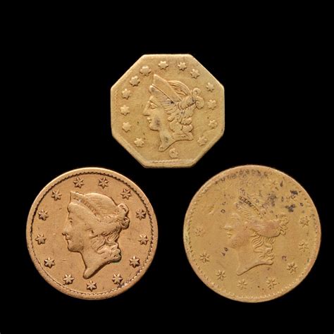 #32: THREE SMALL DENOMINATION U.S. GOLD COINS
