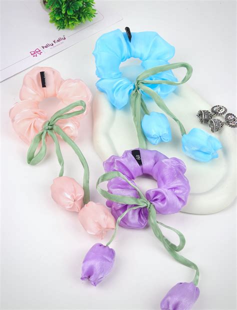 Tulip Scrunchies set of 3 – Pelly Kelly