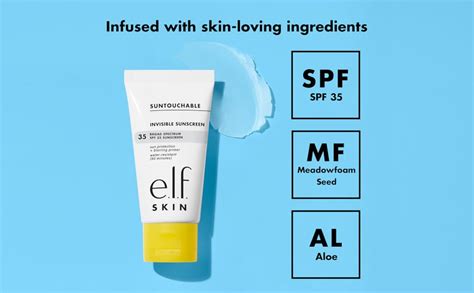 e.l.f. SKIN Suntouchable Invisible SPF 35, Lightweight, Gel-based ...