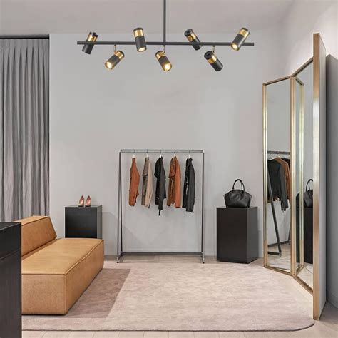 Buy KCO Lighting Black Gold 7-Light Track Lighting Kit 7 Way Adjustable ...