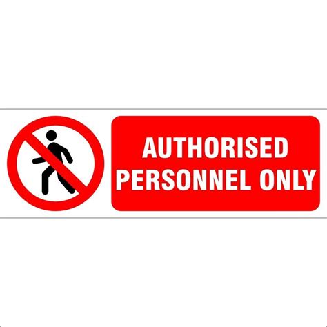 KaaHego Authorised Personnel Only Sign Board Sticker (Pack of 2 ...