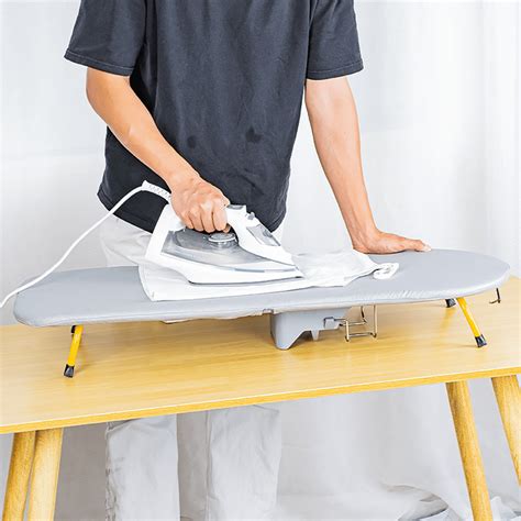 Multi-Functional Foldable Desktop Ironing Board with Storage Rack