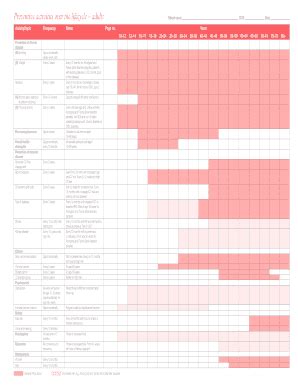 Fillable Online nmml org Preventive activities over the lifecycle ...