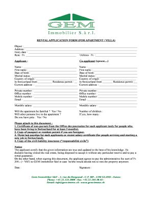 Fillable Online residential lease application - ILJOR Properties Fax ...