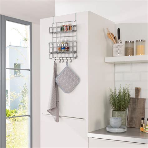 Поставка за подправки, за врата или стена на шкаф, 2 рафта, 30 x 40 x 7 ...