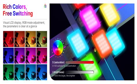 HIFFIN ULANZI VL49 Pro RGB Video Light, Mini Rechargeable LED Camera ...