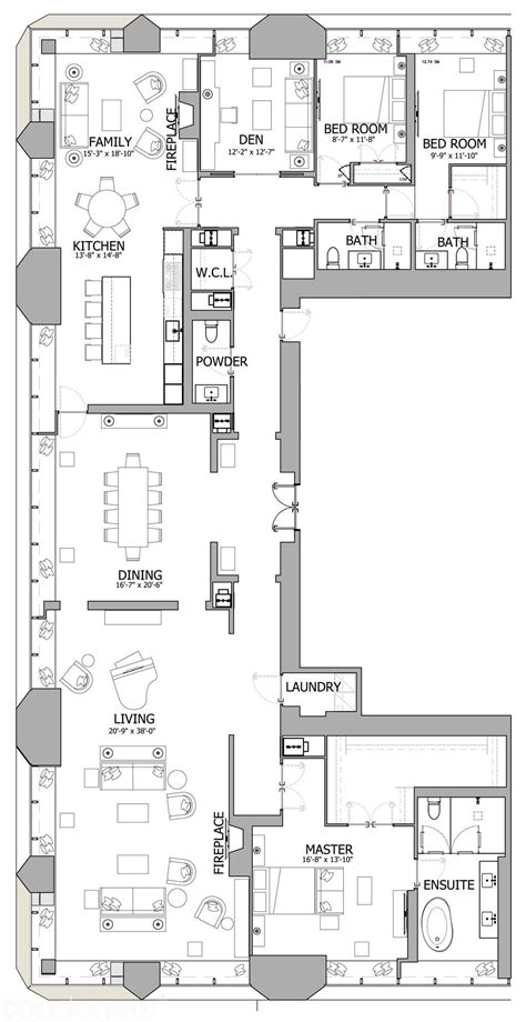 Penthouse apartment floor plan – Artofit