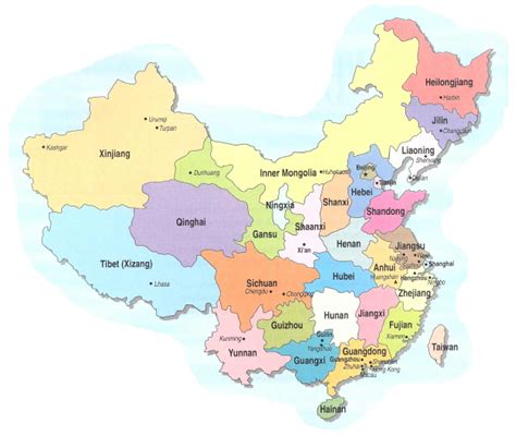 China Provinces 1 • Mapsof.net