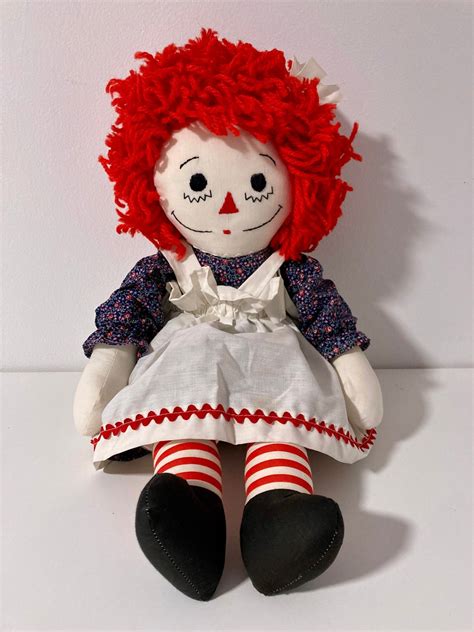 Vintage Handmade Raggedy Ann Doll 24 - Etsy