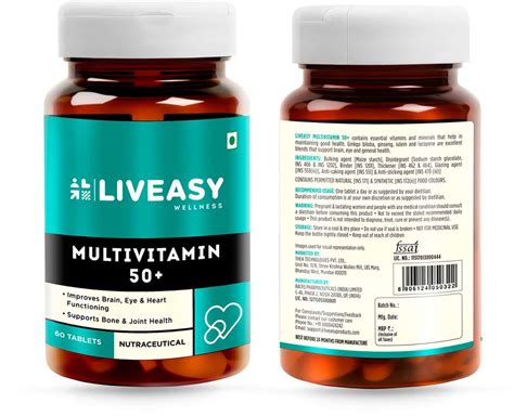 Buy LIVEASY WELLNESS MULTIVITAMIN 50+ - WITH BRAIN AND JOINT HEALTH ...