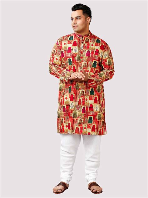 Plus Size Printed Kurtas for Men Collections