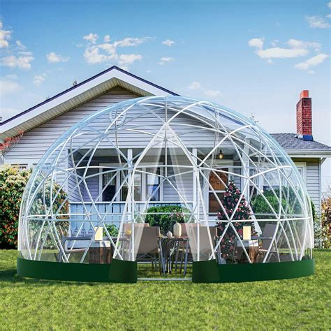 Amazon.com : 9.7 FT Garden Dome Tent, Outdoor Dome Greenhouse with PVC ...