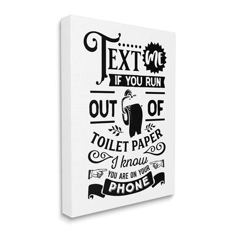 Stupell Industries " Text For Toilet Paper Vintage Text Bathroom Sign ...