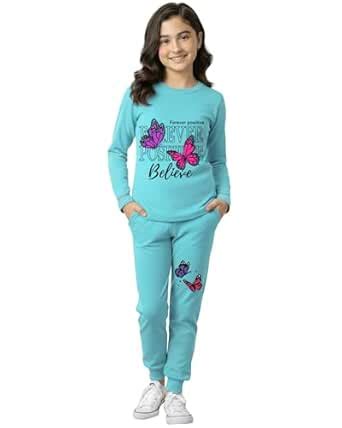 Buy Kuchipoo Girls Regular Fit Cotton T-Shirt and Trackpant Set (KUC ...