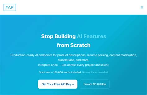 AI API for Developers — Product Descriptions, Resume Parsing, Content ...