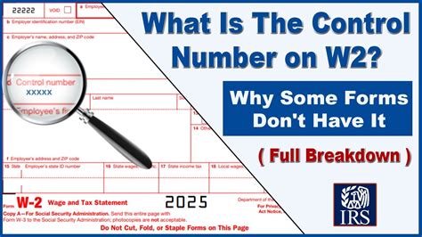 What is Control Number on W2? and Why Some Forms Don't Have It - YouTube