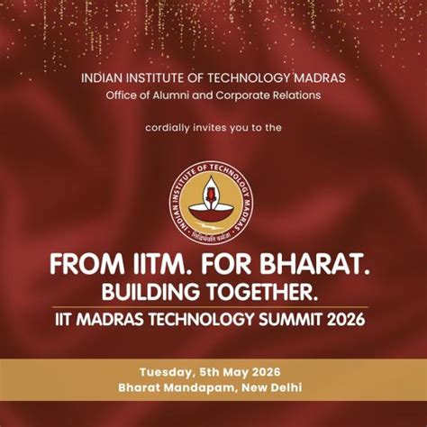 IIT Madras to organize Technology Summit in Delhi to accelerate Viksit ...