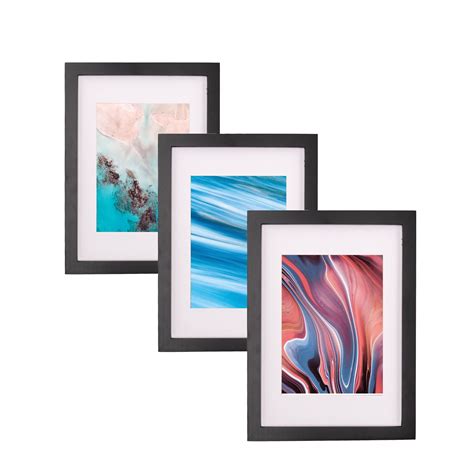 Buy Pack of 3 Genuine Solid Pine Wood a4 Frame, A5 Photo Frame With A4 ...