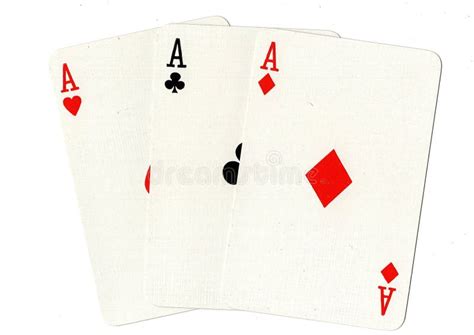 Playing Cards Showing Three Aces. Stock Illustration - Illustration of ...