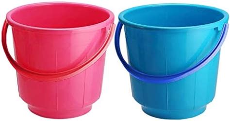 Kuber Industries 2 Pieces Unbreakable Strong Plastic Bathroom Bucket 13 ...