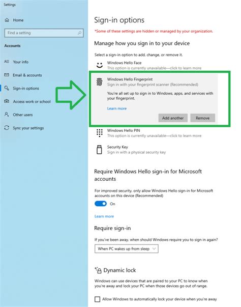 Image result for Set Up Windows Hello Fingerprint
