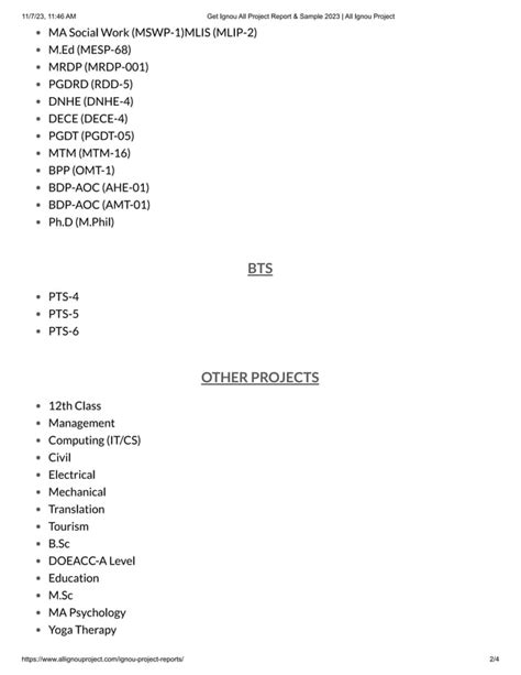 Image result for Appendix 1 IGNOU Project