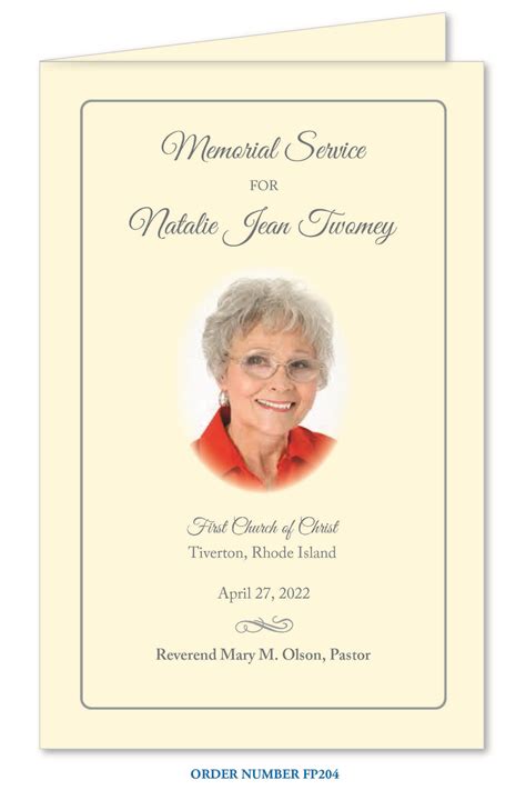 Rezultat imagine pentru Memorial Service Programs