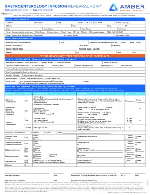 Fillable Online Gastroenterology Referral Form Insurance Information ...