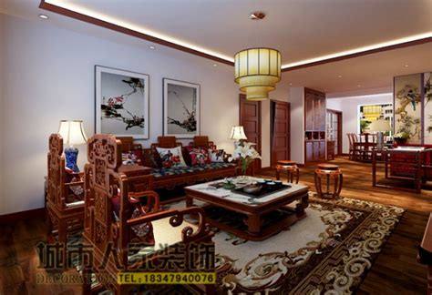 中式风格四居室230平米12.3万-省委劲松新景装修案例-太原房天下家居装修网
