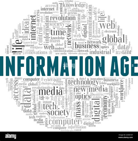 Information Age vector illustration word cloud isolated on a white ...