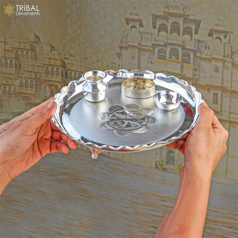 925 sterling silver pooja thali set utensils sv327