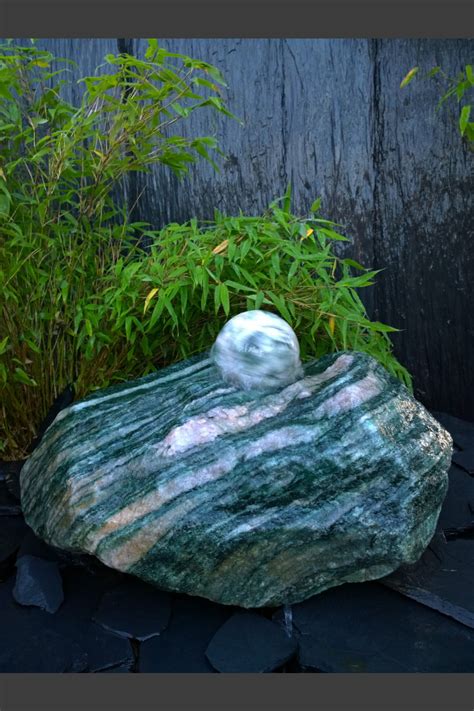 Fontein Rots van Lapland groen met rotierende bal lapland groen 12cm ...