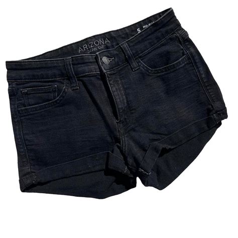 Tiny Black Short Shorts Cuffed bottoms with about a... - Depop