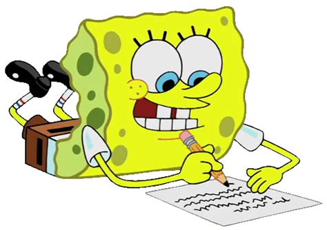 Spongebob Writing a Letter | Spongebob Squarepants by TheLivingBluejay ...
