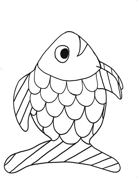 Rainbow Fish Printable Coloring Page