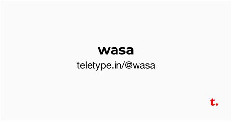 @wasa — Teletype