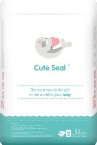 Cute seal premium Velcro type Baby Diapers-Medium-52 Pieces-(6-20 ...