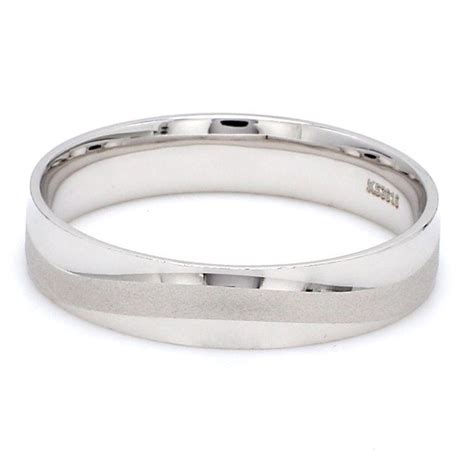 Japanese Plain Platinum Couple Rings with a Matte Finish Wave JL PT 61