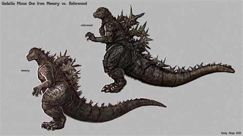 Emily Stepp on Instagram: "Godzilla Minus One sketch from memory vs ...