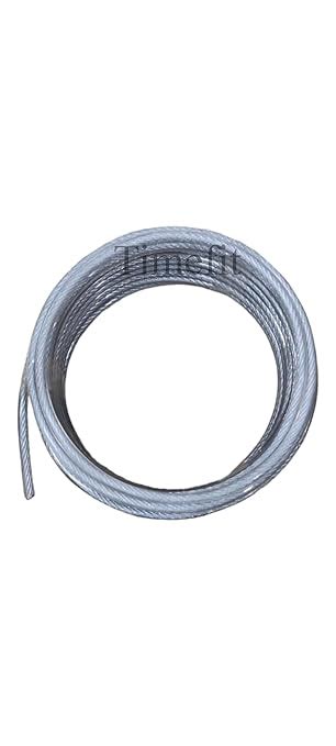 Timefit Transparent Rubber Coated White Gym Machine Wire, Enhancing ...