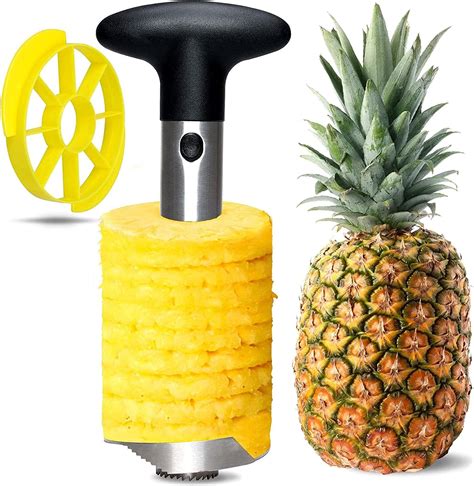 Amazon.com: Stainless Steel Pineapple Cutter Corer,Peeler Fruit Slicer ...
