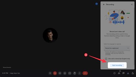 How to record a Google Meet meeting using Bluedot Extension