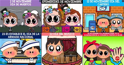 Efemérides noviembre -2024- Imagenes Educativas