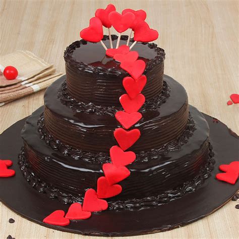 3 Tier Chocolate Truffle Cake - cakegift.in