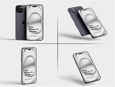 Free iPhone 15 Mockups PSD set - PsFiles